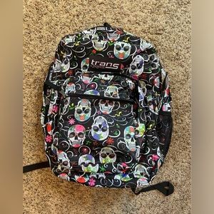 Trans Jansport sugar skull backpack bag